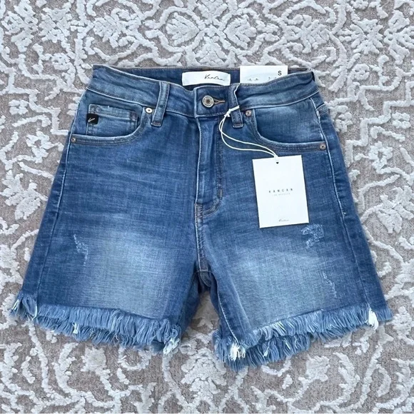 NWT Kancan Evelyn High Rise Denim Shorts - Picture 2 of 13